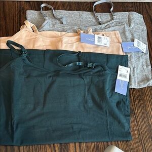 NWT set of 3 Motherhood Maternity Women's Clip Down Nursing Tank Tops